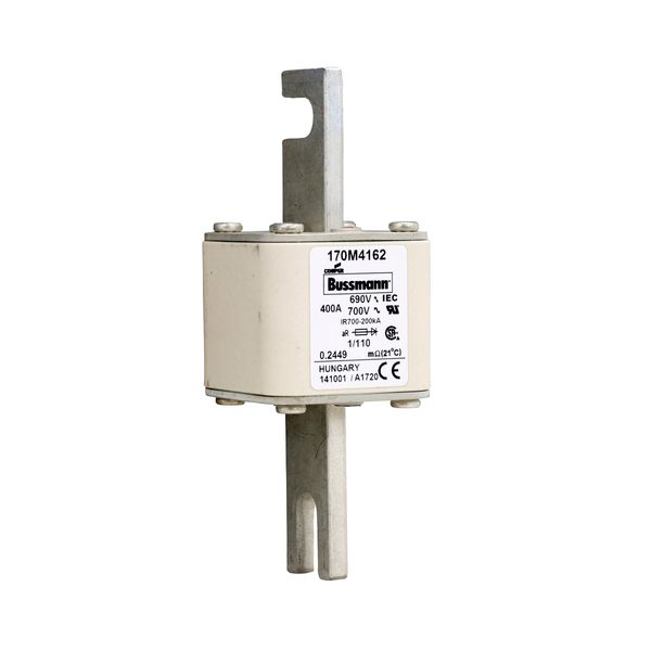 Fuse-link, high speed, 400 A, AC 690 V, DIN 1, 53 x 66 x 138 mm, aR, DIN, IEC, single indicator image 8