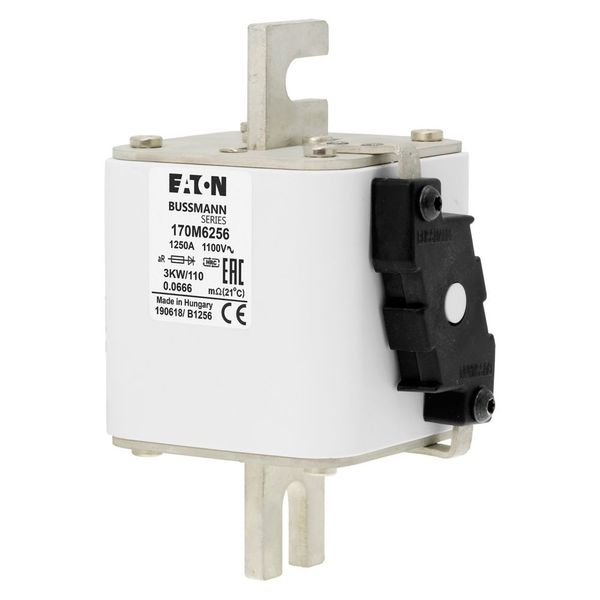 Fuse-link, high speed, 1250 A, AC 1100 V, DIN 3, 74 x 92 x 141 mm, aR, IEC, single indicator image 12