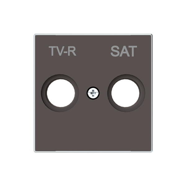 8550.1 TP Cover TV-R / SAT socket SAT 1 gang Brown - Sky Niessen image 1
