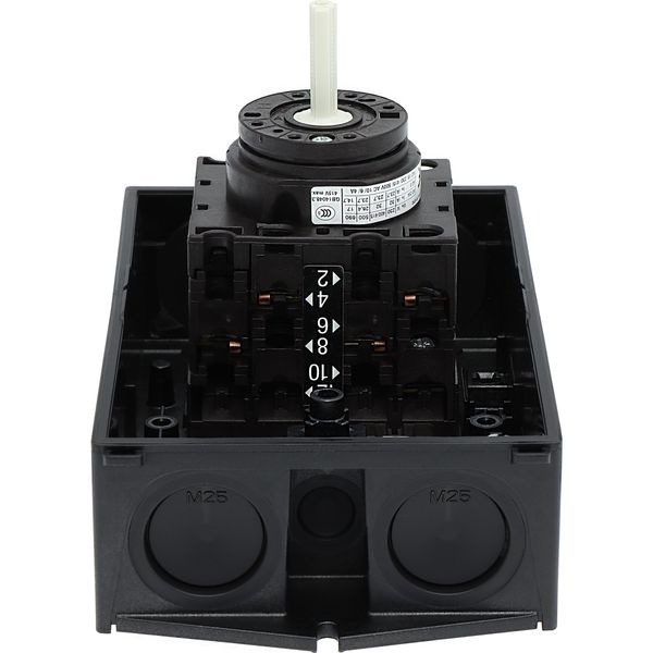 Reversing switches, T3, 32 A, surface mounting, 3 contact unit(s), Contacts: 5, 60 °, maintained, With 0 (Off) position, 1-0-2, Design number 8401 image 41