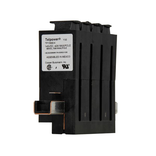 Eaton Bussmann series 1500 fuse disconnect switch, Modular design, 145 Vdc, 80 Vdc, 40A at 145 Vdc, 50A at 80 Vdc, Fusible, rear access, Four-pole image 8