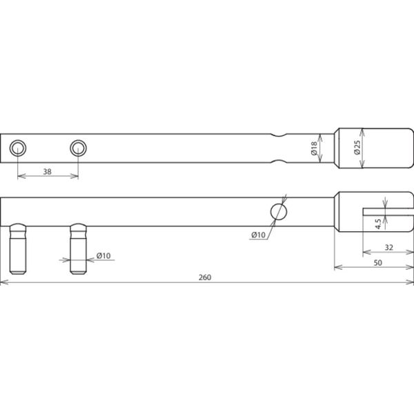 Straightening tool St/burnished f. Rd 8-10mm / Fl -4mm image 2