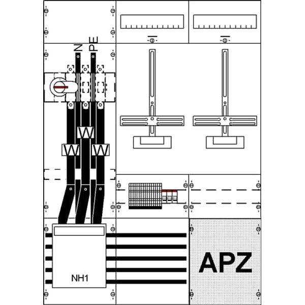 KA4257Z Measurement and metering transformer board, Field width: 3, Rows: 0, 1050 mm x 750 mm x 160 mm, IP2XC image 5