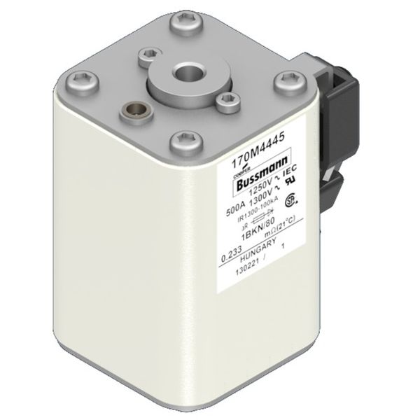 Fuse-link, high speed, 500 A, AC 1250 V, size 1, 53 x 69 x 80 mm, aR, IEC, UL, single indicator image 3