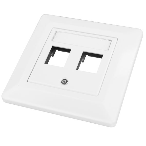 Outlet empty 2 module (SFA)(SFB), 80x80mm, straight, RAL9010 image 3