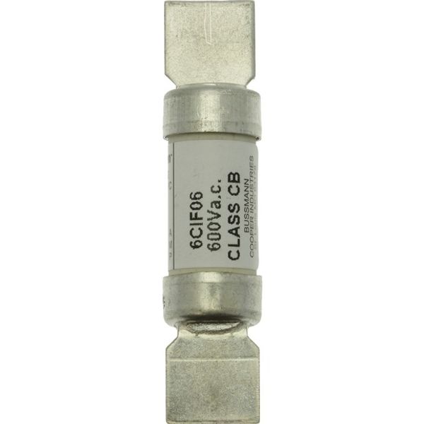 Fuse-link, low voltage, 6 A, AC 600 V, DC 250 V, HRCI-CB, 14 x 61 mm, CSA image 2