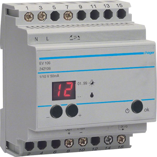 Din-rail dimmer 1-10V image 1