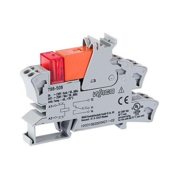 Relay module Nominal input voltage: 230 VAC 1 changeover contact gray image 4