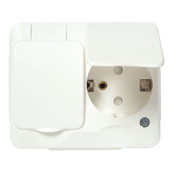 Artic - 2 SO - hinged cover - 16 A - 250 V - polar white image 4