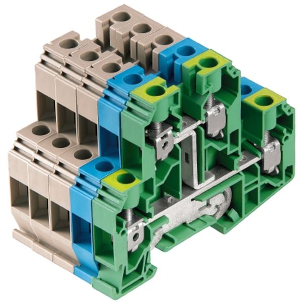 Multi-tier modular terminal, Screw connection, 10 mm², 800 V, 57 A, Nu image 1