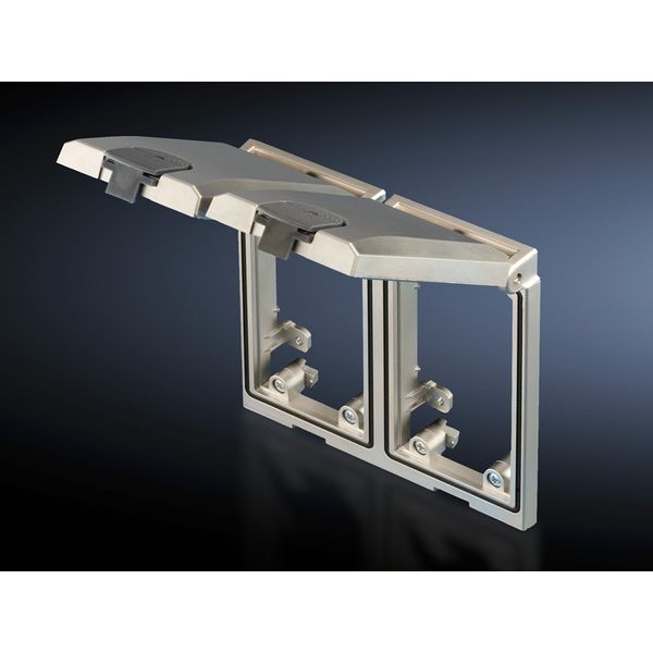 SZ Interface flap, modular, mounting frame, double, with metal flap image 2