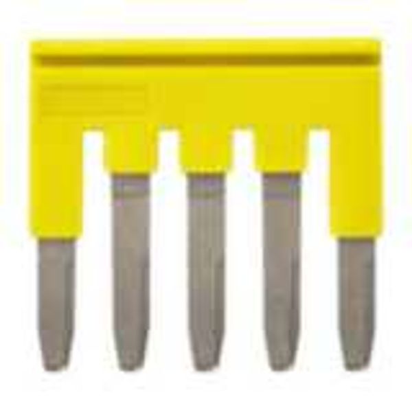 Cross bar for terminal blocks 4.0 mm² screw models, 5 poles, Yellow co image 4