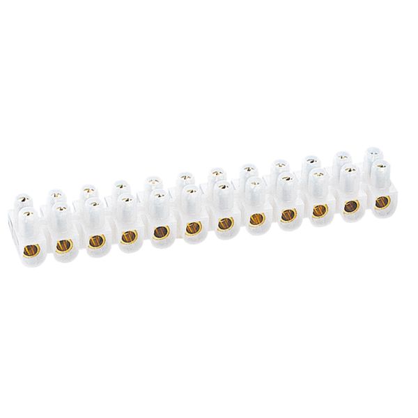 Connection strip Nylbloc - capacity 16 mm² - max. current 76 A - white image 1