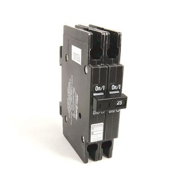 Allen-Bradley, 1492-MC Circuit Breaker, 1492 Miniature Circuit Breaker, Circuit Breaker - 1/2 in wide per pole, DIN rail mounting, 10 kA, 2 Poles, 15 Amps, Standard Terminal image 1