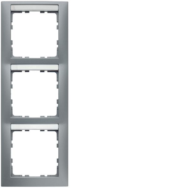 Frame 3gang vert., lab. field, S.1, al. matt image 1