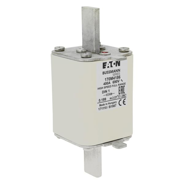 Fuse-link, high speed, 400 A, AC 690 V, DIN 1, 52 x 66 x 135 mm, gR, DIN, IEC, single indicator image 11