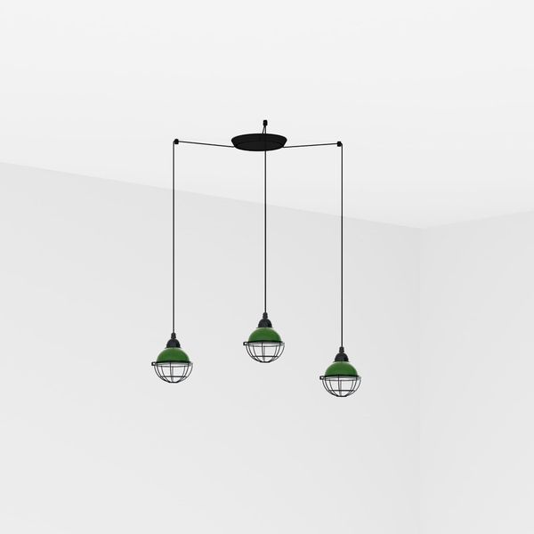 CLAIRE GREEN PENDANT LAMP E27 15W 3L image 1