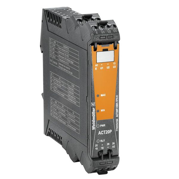 Limit value monitoring, Input: single-phase voltage, Relay output, Inp image 1