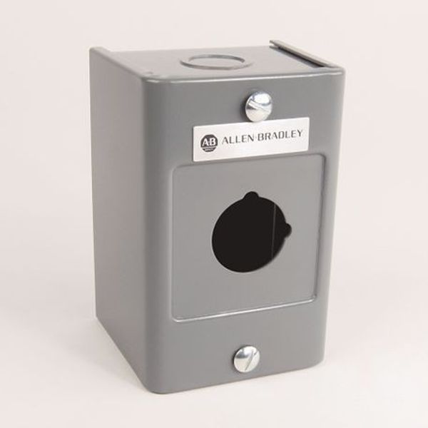 Allen-Bradley, 800H-1HZ4C, 800H (30.5 mm) Definite-Purpose Enclosure, 110 mm x 80 mm x 70 mm (4.33 in. x 3.15 in. x 2.76 in.), Gray image 1