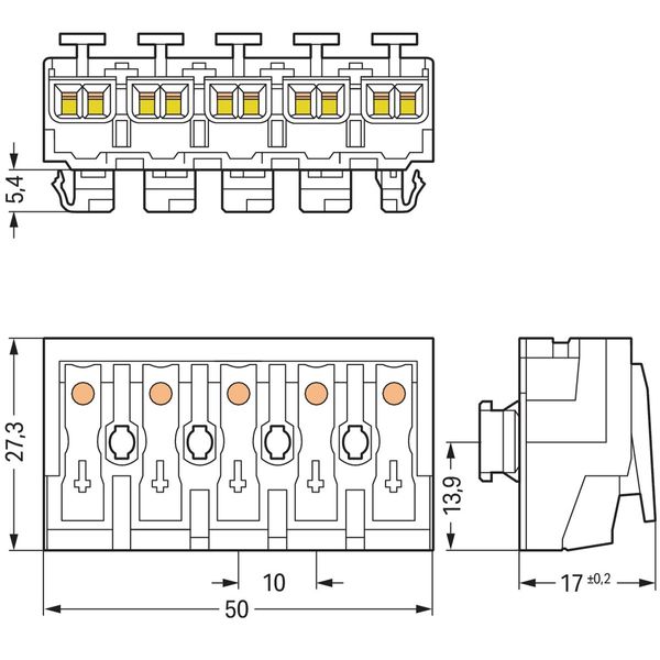 Lighting connector push-button, external for Linect® white image 5