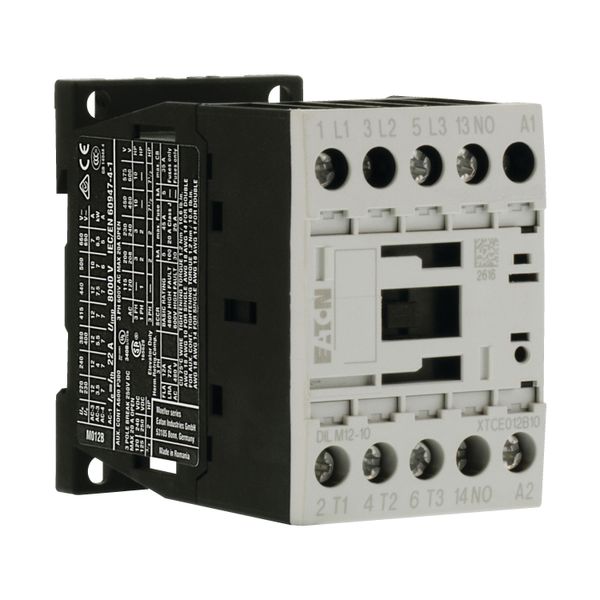 Contactor, 3 pole, 380 V 400 V 5.5 kW, 1 N/O, 110 V 50/60 Hz, AC operation, Screw terminals image 17