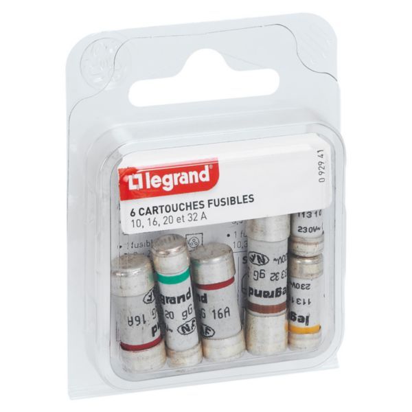 Set of 6 fuse cartridges for fuse holders - without indicator image 1