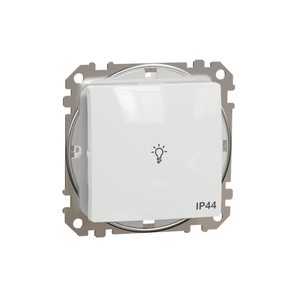 Sedna Design & Elements, 1-way Push-Button 10A Lamp Symbol, professional, white image 4