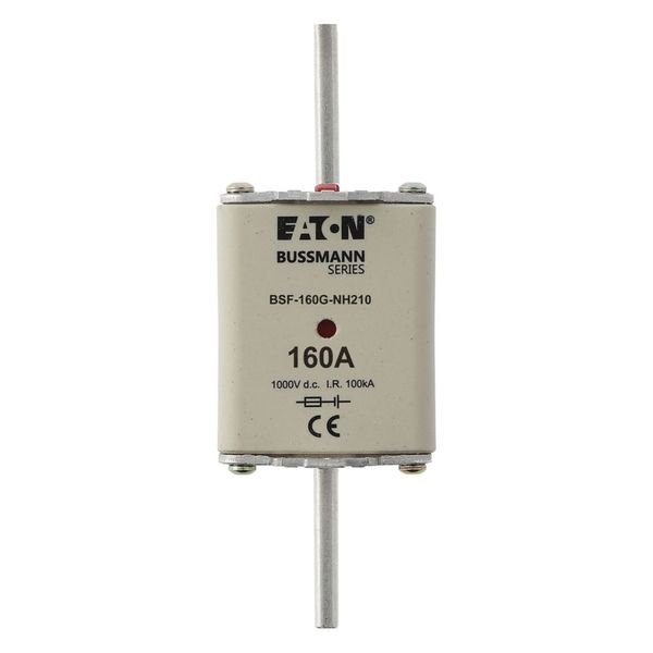 Fuse-link, high speed, 160 A, DC 1000 V, NH2, 54 x 61 x 150 mm, gBat, IEC, blade connection image 4