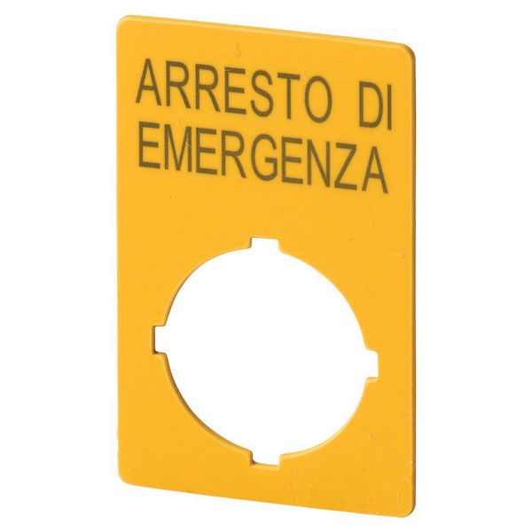 Label, emergency stop, HxW=50x33mm, yellow, arresto di emergenza image 4