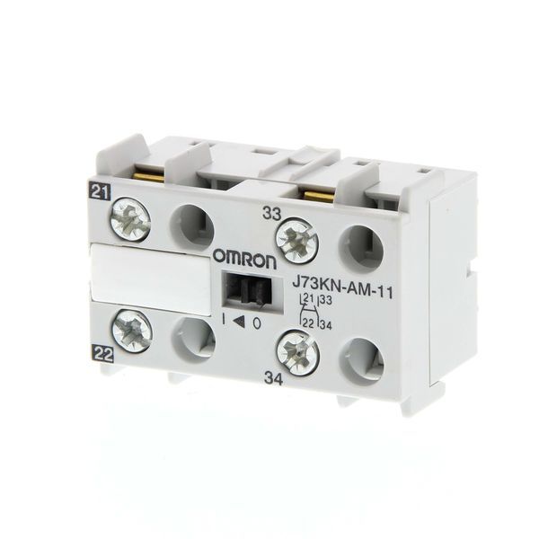 Auxiliary contacts, 2-pole, 1 m1B for J7KNA**W reversing contactor pai image 3