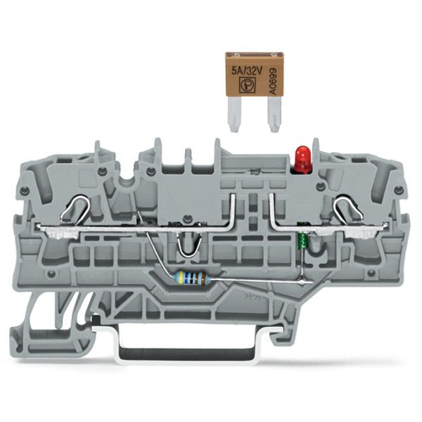 2-conductor fuse terminal block for mini-automotive blade-style fuses image 3