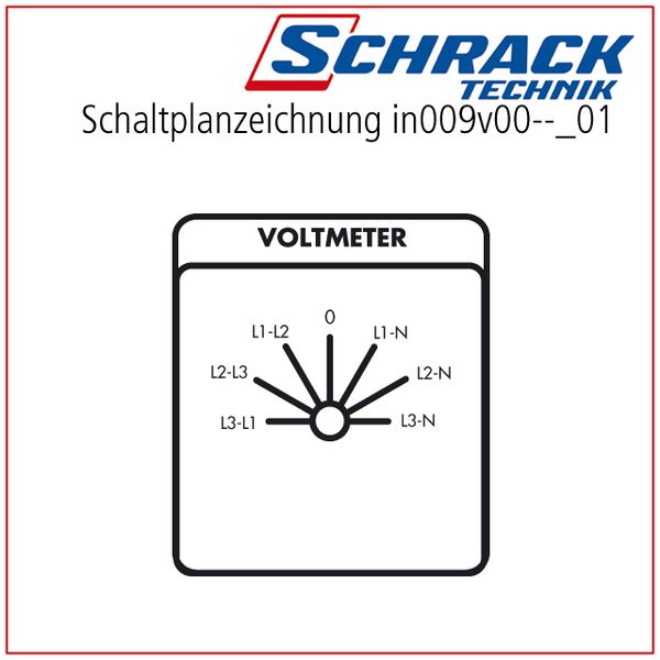 Voltmeter-Selector Switch 3 x L-L / 3 x L-N, Panel mounting image 9