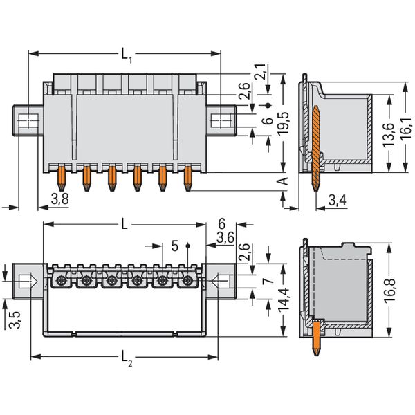 2092-1404/005-000 THT male header; 1.4 mm Ø solder pin; straight image 5