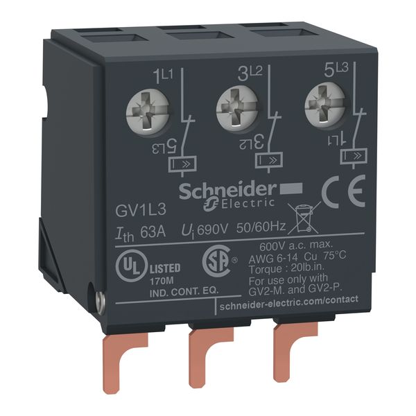 Current limiter, TeSys Deca, 32A/690V, activation 1.5kA, Iq 100kA@400V, device mounting image 2