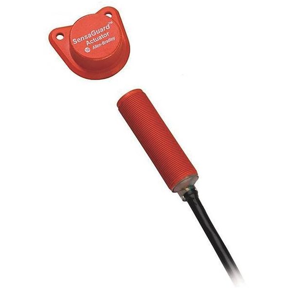 440N Non Contact Switch,SensaGuard,2 N.C. Safety, 1 N.O Aux,Solid StateContacts,30mm Target,Standard Code,5 Pin DC QD,Plastic 18mm Barrel image 2