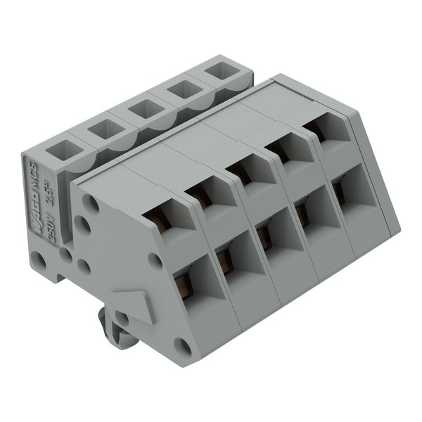 1-conductor female connector, angled CAGE CLAMP® 2.5 mm² gray image 1