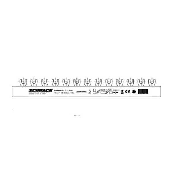 Busbar fork 4-pole, L1/L2/L3/N, 16mmý, 1m image 1