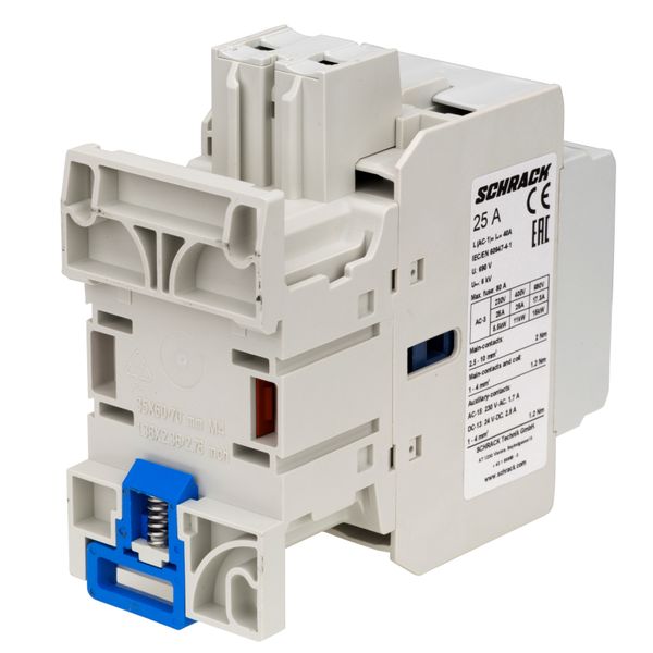 Contactor 3-pole, CUBICO Classic, 11kW, 25A, 1NO+1NC, 230VAC image 6