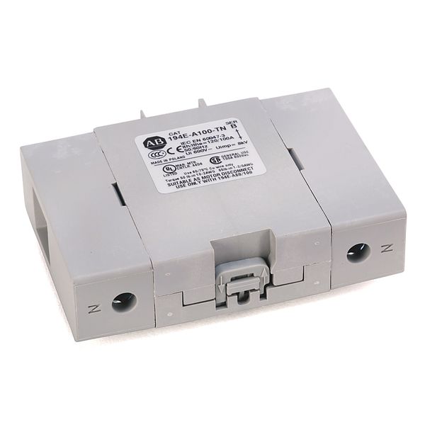 194E Type A, 80/100A, Neutral Terminal, 2 Terminals, Din Rail Mounting image 1