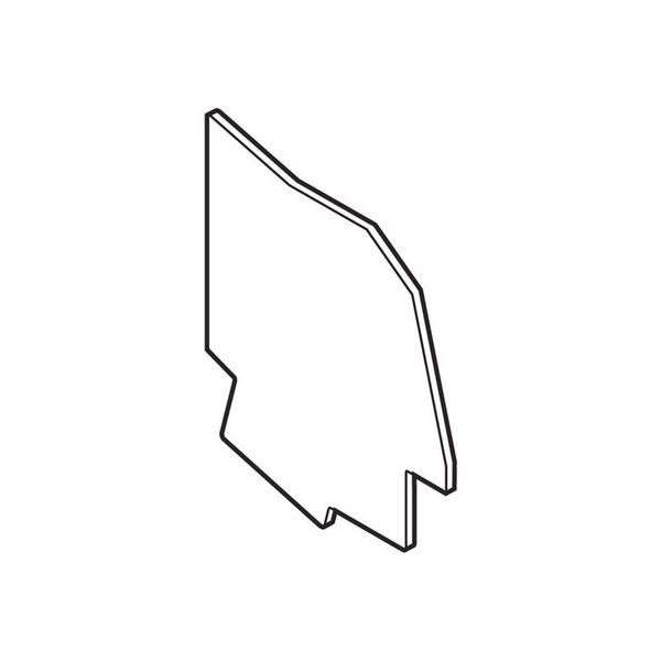 FETR6, END SECTIONS, GREY, 1MM SPACING, DIN RAIL MOUNT image 1