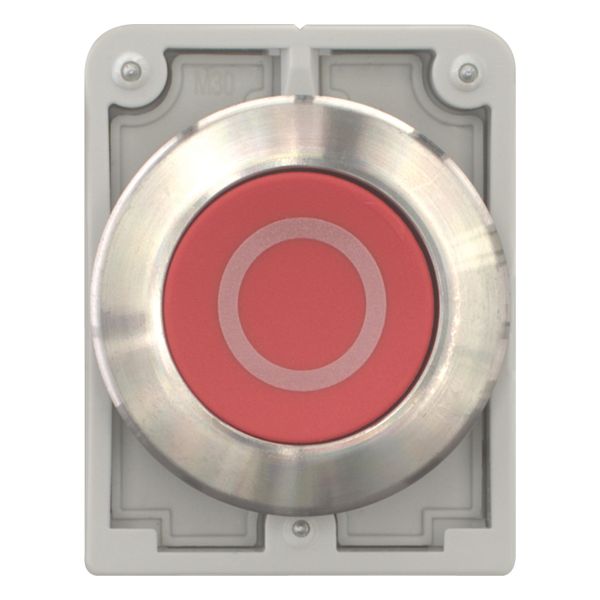 Pushbutton, RMQ-Titan, flat, maintained, red, inscribed, Front ring stainless steel image 11