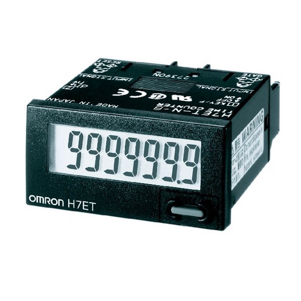 Time counter, 1/32DIN (48 x 24 mm), self-powered, LCD, 7-digit, 999999 image 4