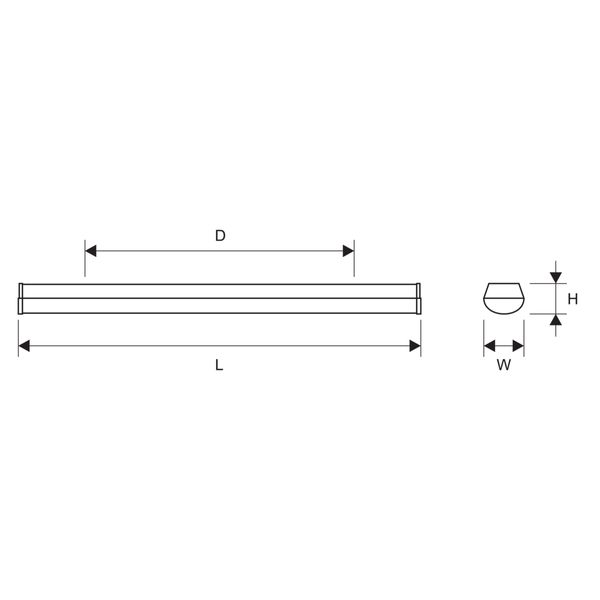 Primolux LED 1235 53W 6650lm/840 3h M opal ECG IP44 white image 3