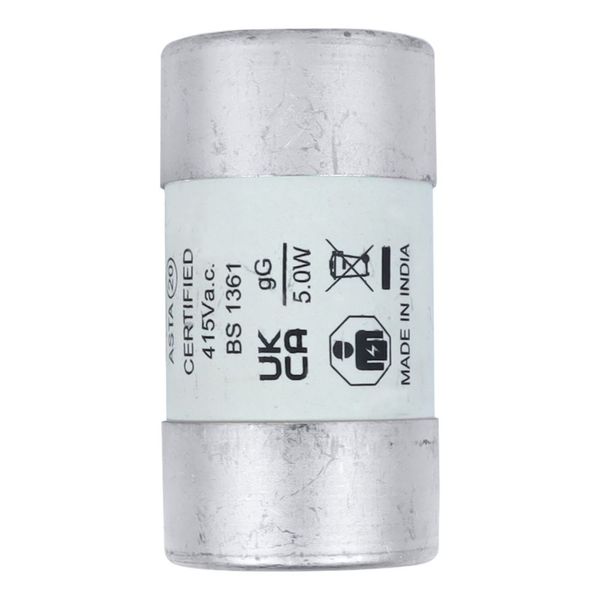 House service fuse-link, low voltage, 100 A, AC 415 V, BS system C type II, 23 x 57 mm, gL/gG, BS image 2