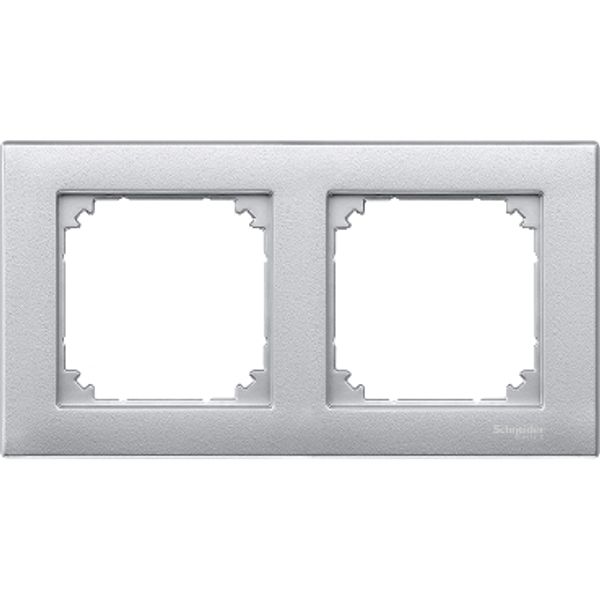 M-Plan frame, 2-gang, aluminium image 2