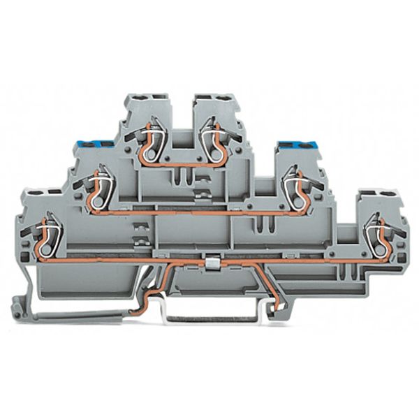 Triple-deck terminal block Shield/through/through terminal block 2.5 m image 3