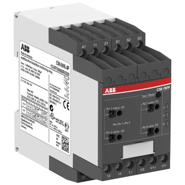 CM-IWN.1P Insulation mon.relay, PU=50pcs 2c/o, 1-100kOhm,2-200kOhm, 24-240VAC/DC image 1