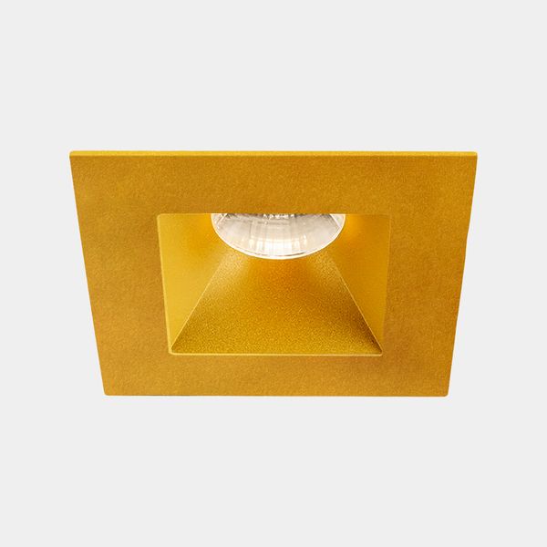 Downlight Play Deco Symmetrical Square Fixed 6.4W LED warm-white 3000K CRI 90 48.7º ON-OFF Gold/Gold IP54 640lm image 1