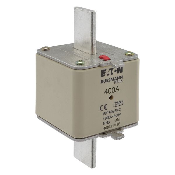 Fuse-link, low voltage, 400 A, AC 500 V, NH3, aM, IEC, dual indicator image 9