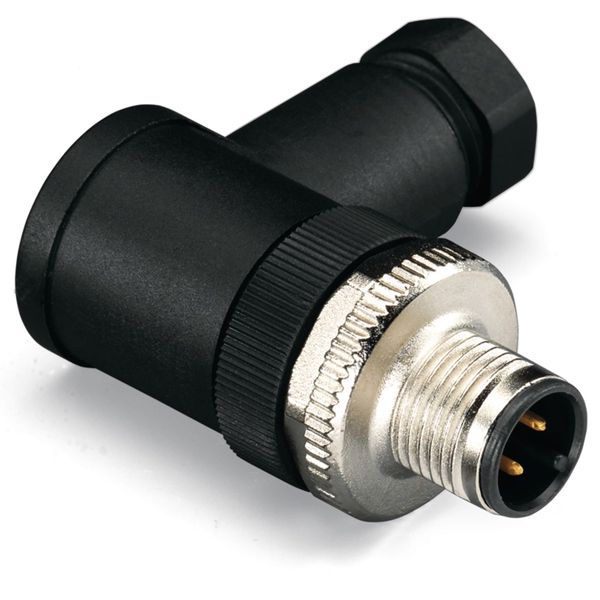 Fitted pluggable connector 5-pole M12 plug, right angle image 2